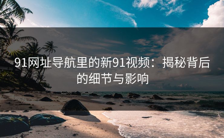 91网址导航里的新91视频：揭秘背后的细节与影响